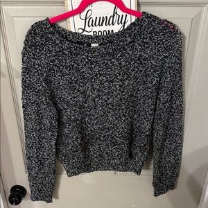 H&M Black and White Crew Neck Sweater